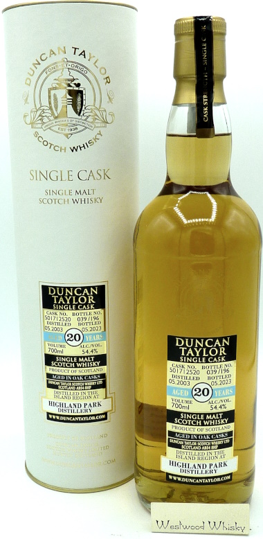 Highland Park 20 Jahre Duncan Taylor Abfüllung 2003/2023 Single Cask